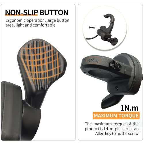 Quick Install Right Thumb Throttle Speed 24V 36V 48V 60V 72V Black (SM Plug)