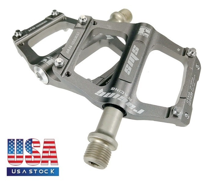 SMS Ultralight Cnc Aluminum Alloy Bike Platform 3 Bearings Non-Slip Pedal Gray
