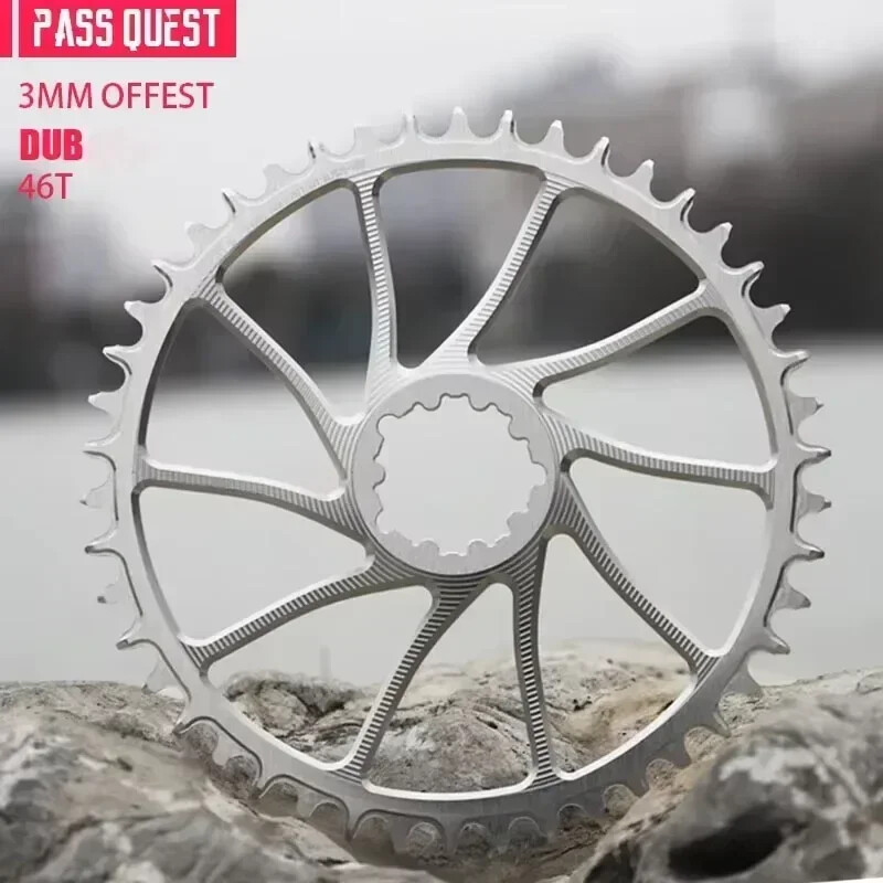 3mm Offset Chainring 40-54T Narrow Wide Teeth Bike Chainwheel 9/10/11/12 Speed