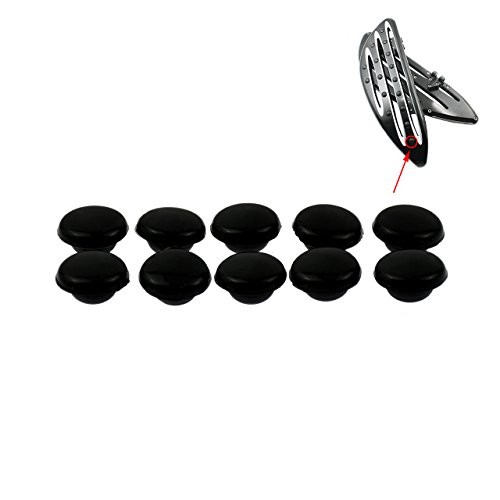 Gloss Black Rubber Pads for Harley Floorboard Foot Rest – 10 Pieces