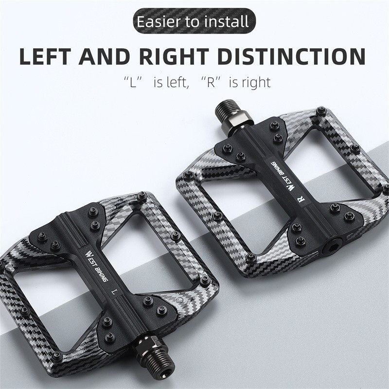 Aluminum Nylon Bicycle Pedals 3 Bearing Carbon Fiber Coating Cycling Bike Pedals