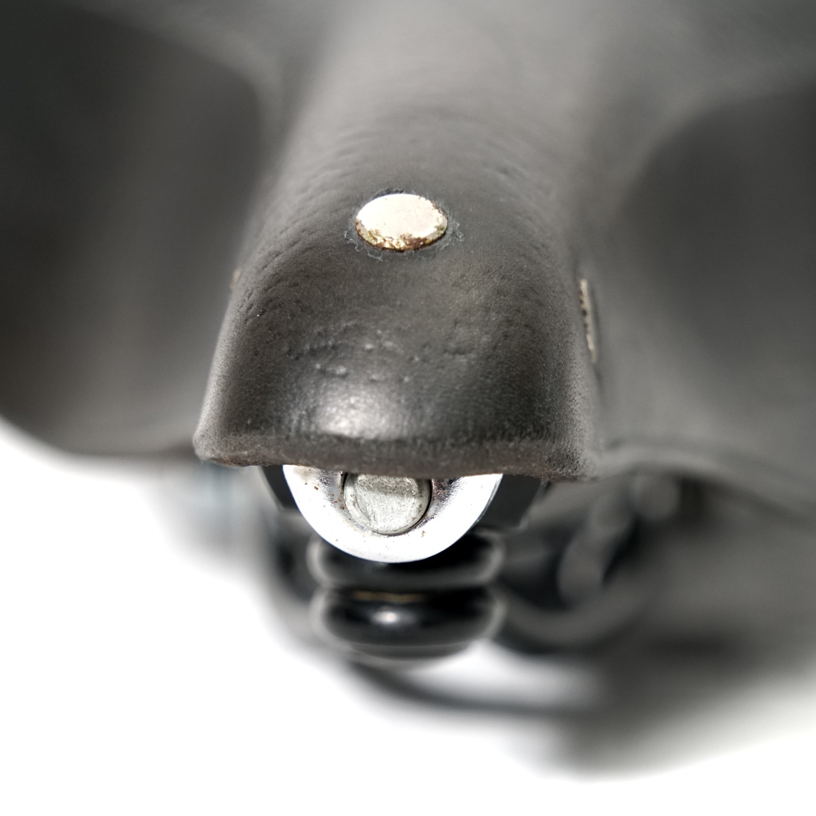 Vintage Brooks B66 Black Leather Bicycle Saddle Suspension Saddle Made in England