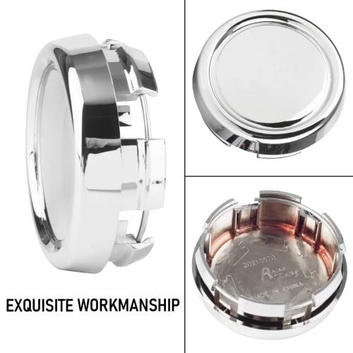 4pcs 79mm Wheel Center Caps for OD: 79mm / 3.11″, ID: 71.6mm / 2.82″ Chrome