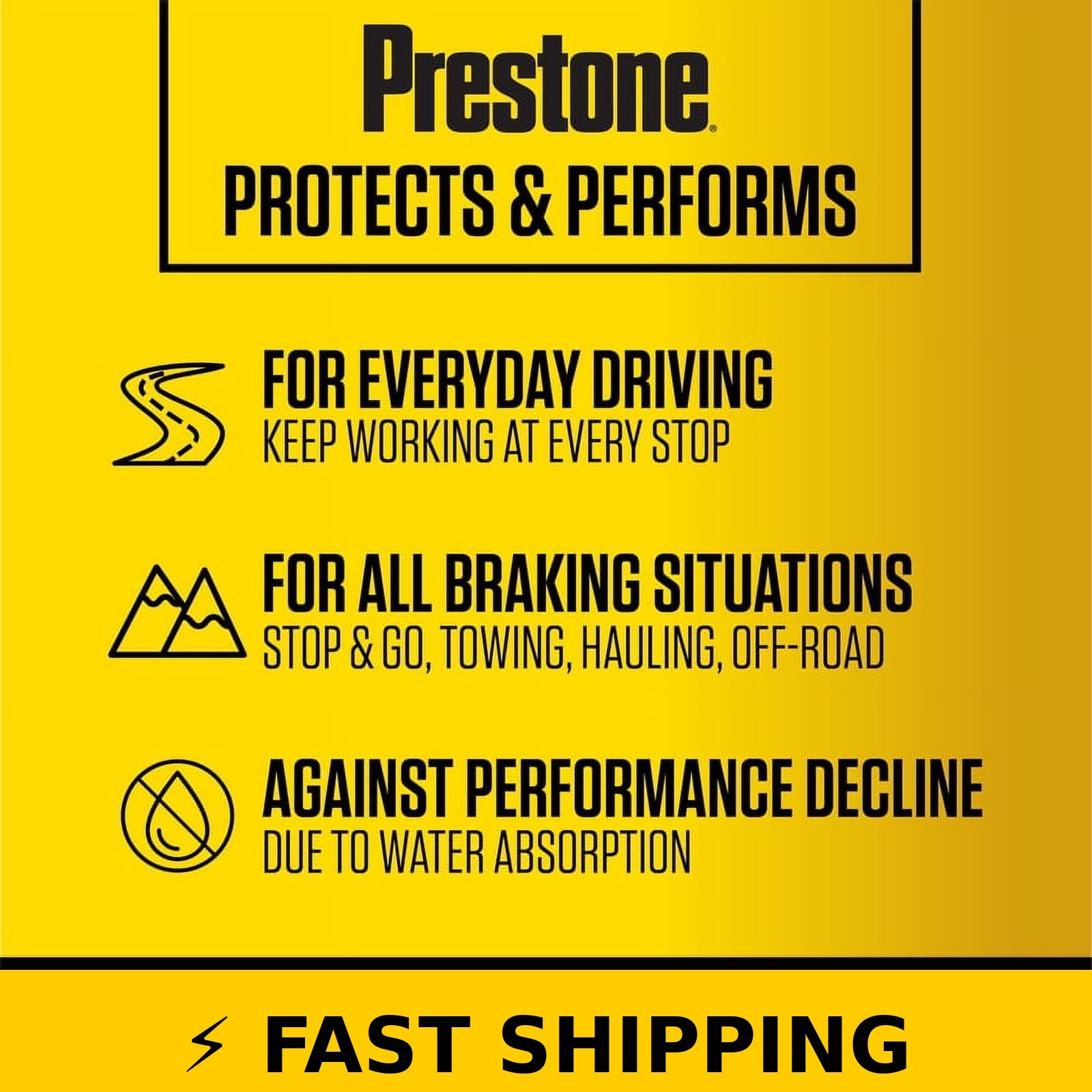 Prestone DOT 3 Brake Fluid – 32 fl oz Synthetic for Cars & Trucks