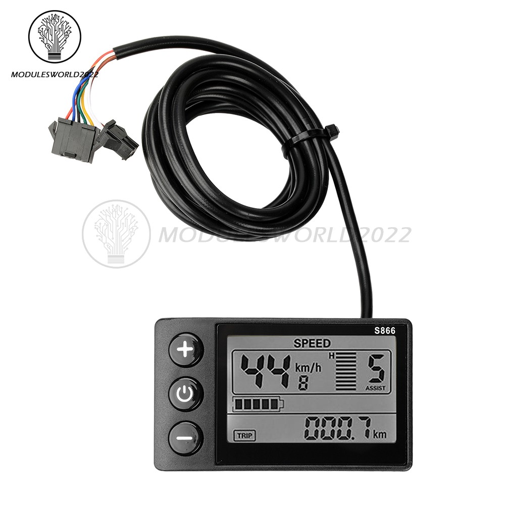 36V 48V 64V 40A 30A 20A Brushless Motor Controller E-Bike S866 LCD Display Meter