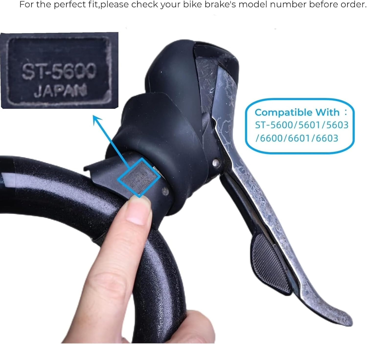 Bike Brake Levers Hoods, Black, 1 Pair | Compatible with ST-5600/5601/6600 Ulteg