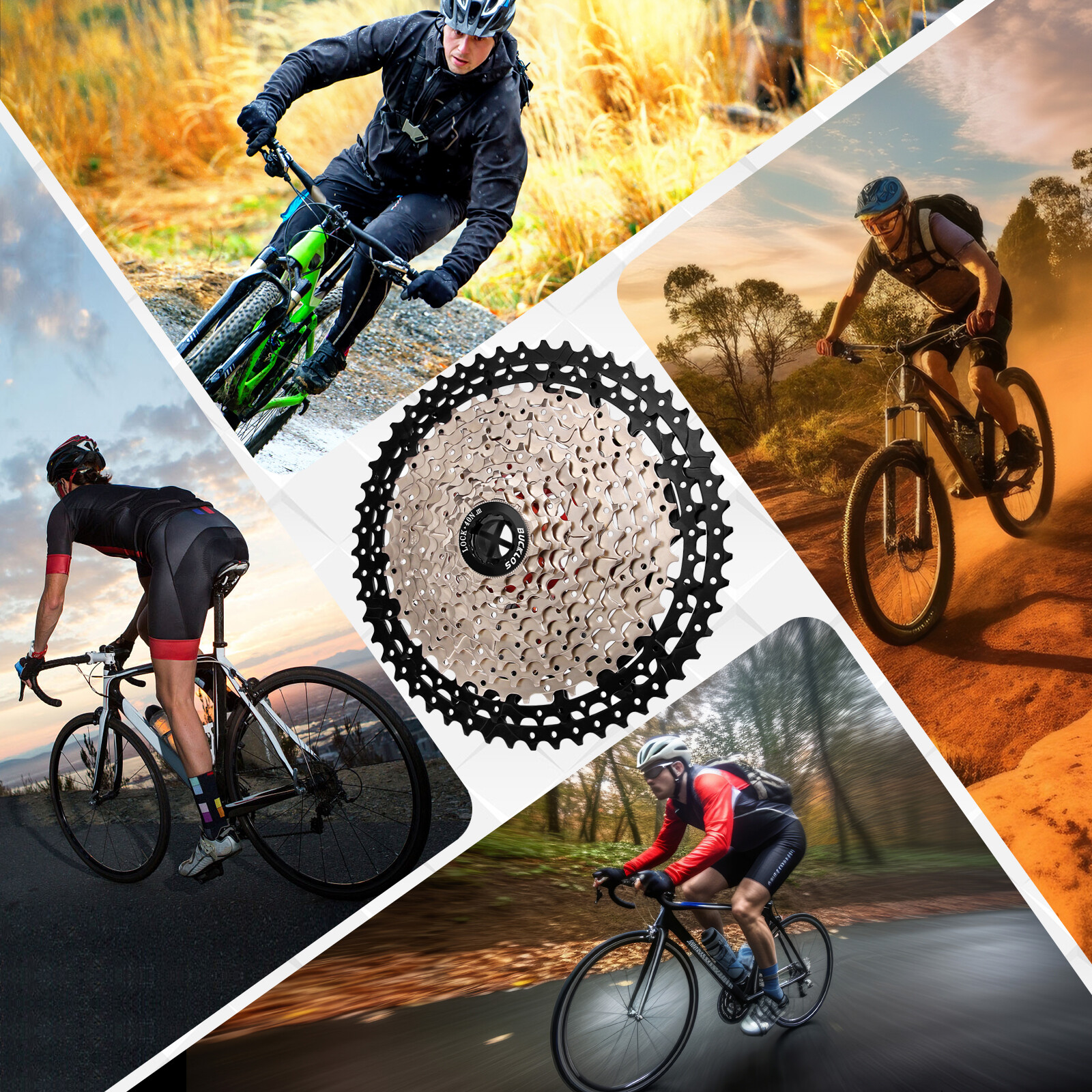 12/11/10/9/8 Speed Bike Cassette 11-52T for Shimano/Sram Mountain MTB E-Bike HG