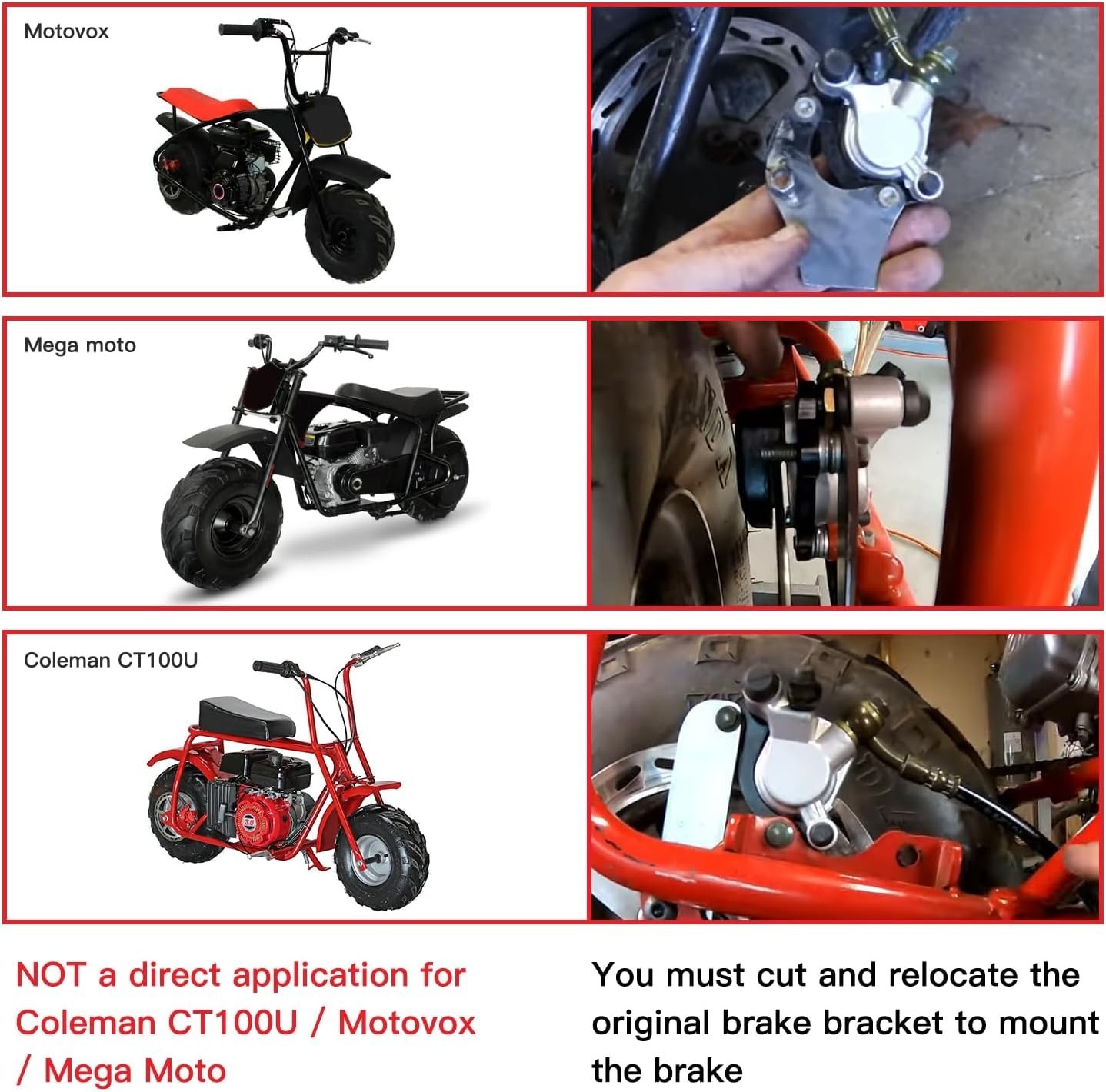 Hydraulic Brake Assembly for Mini Bikes, Superior Stopping Power and Durability