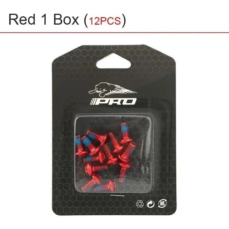 12Pcs MTB Disc Brake Rotor Screws T25 Alloy Steel Bicycle Fixing Bolts Set