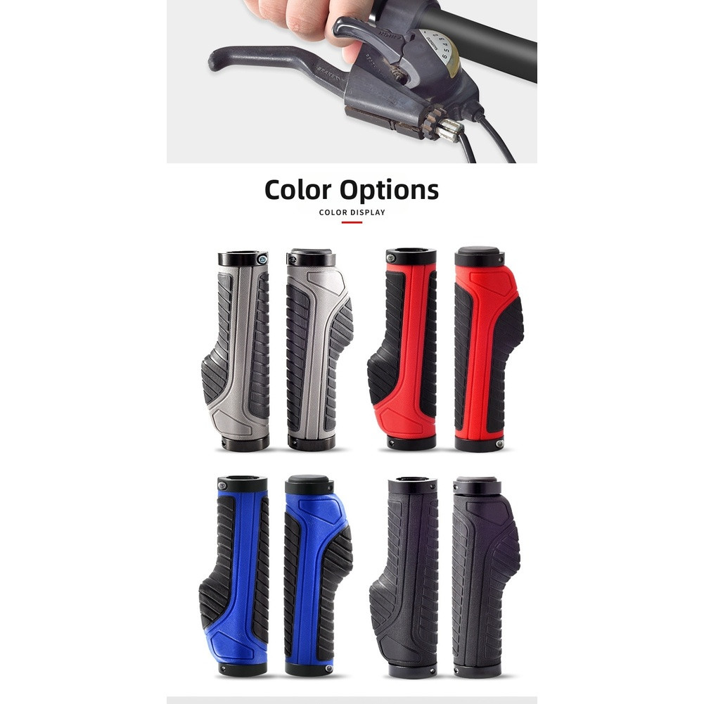 Shock Absorbing Grips Bike Grips Aluminum Alloy Rings Vibration Reduction
