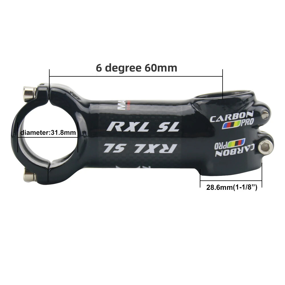 31.8*60-120mm Carbon Power Mountain Road Bike Handlebar Stems 6 Degree Stems