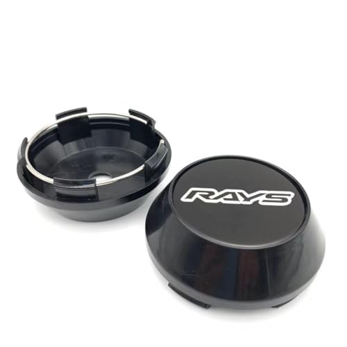 4pcs 65mm 68MM Rays Wheel HubCap Wheel Cover for TE37 CE28 () 65MM Black Silver