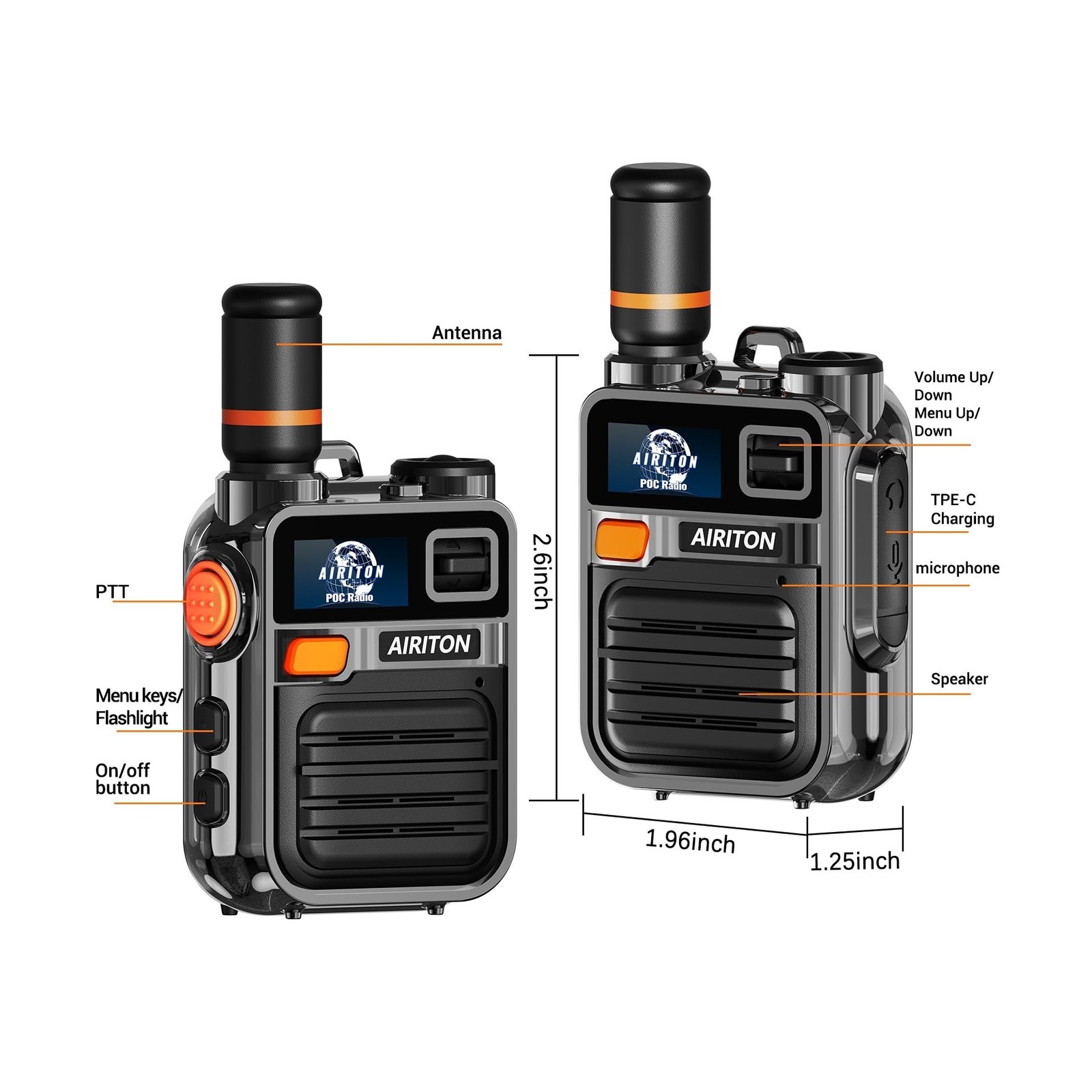 Airiton Long Range Walkie Talkies – 200 Channel LTE Radio