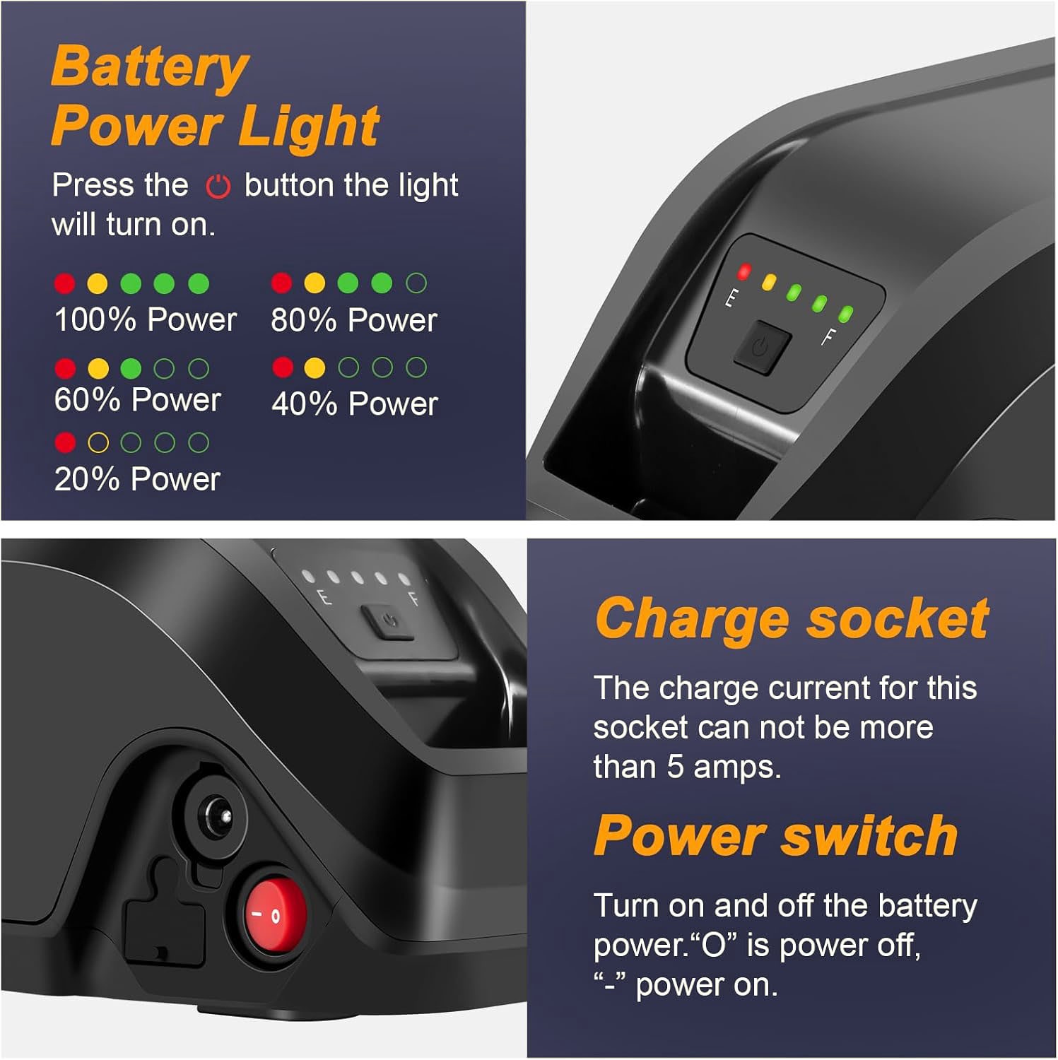 UUG 48V 10.4Ah Lithium Ebike Battery 1500W Electric Bike Bicycle 30A BMS 5Pin