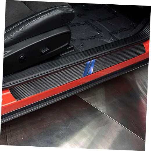 3D Hash Mark For Dodge 2010-2023 Challenger Carbon Fiber Style Leather BLUE