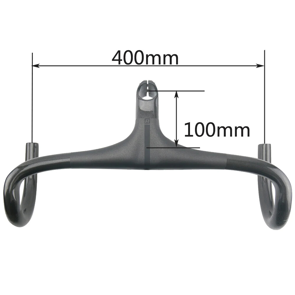 400/420/440mm Carbon Racing Road Bike Integrated Handlebar Stem Drop Bar 1-1/8″