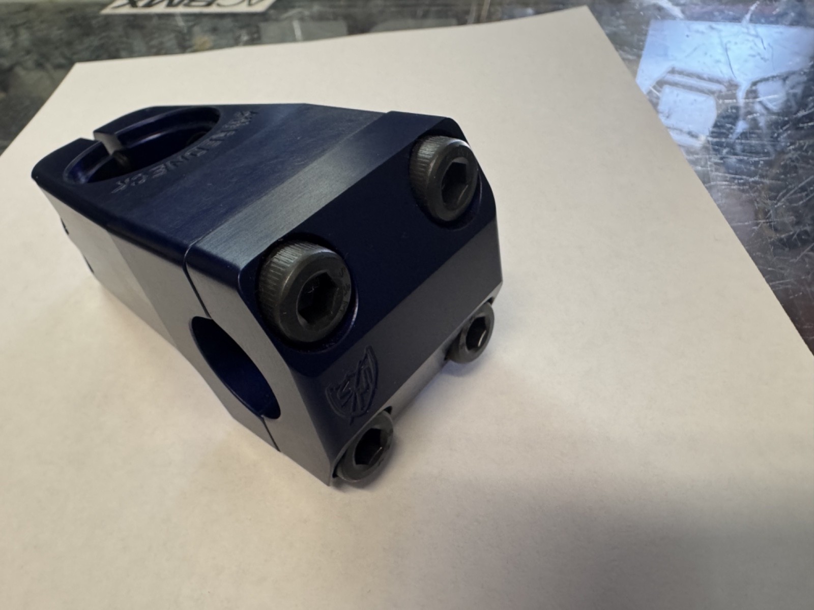 S&M BMX SHREDNECK BLUE GROOVE STEM 50 MM 50MM FRONT LOAD REDNECK 1 1/8