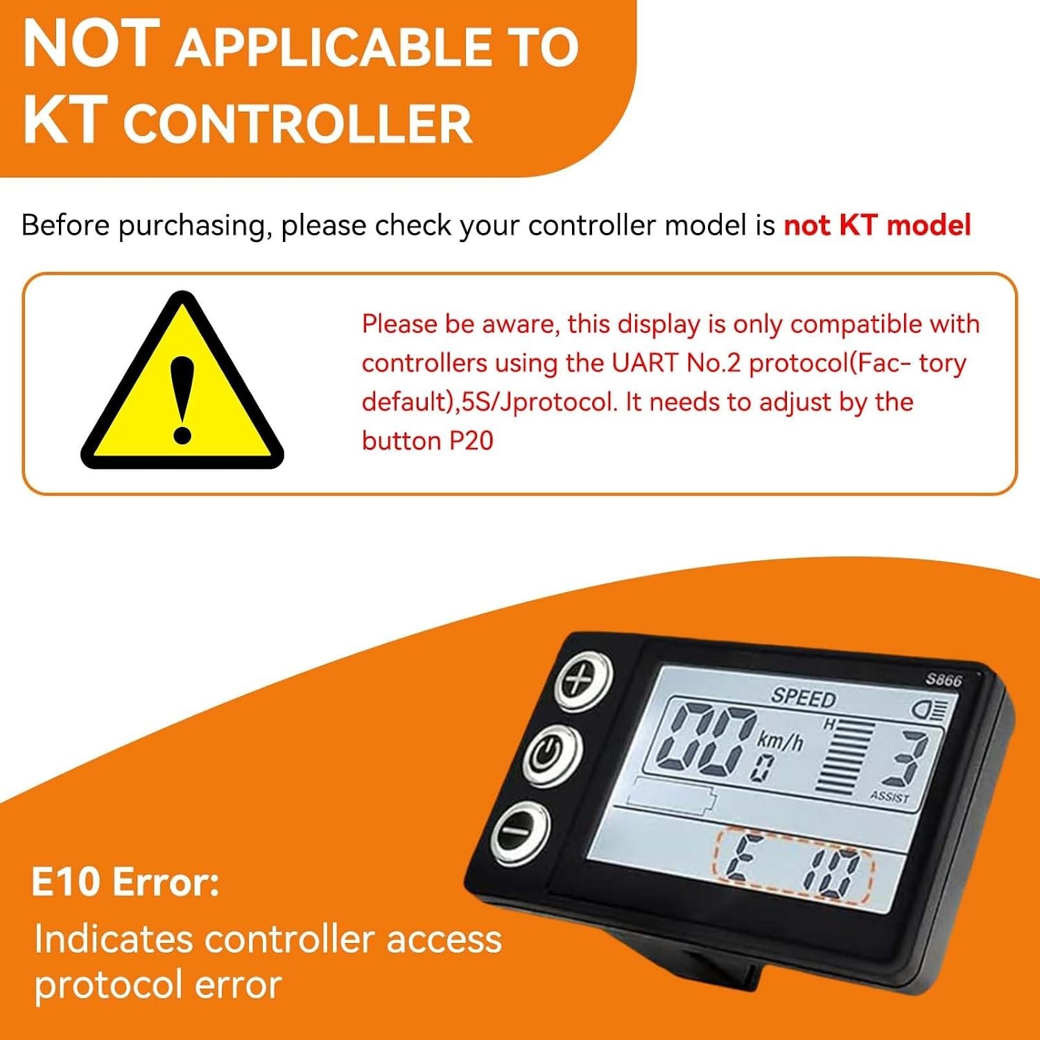 For E-bike LCD Display 24V/36V/48V Display E-Bicycle Electric Bike Scooter 2024