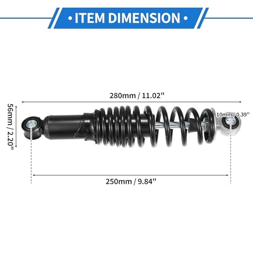 1 Pair Motorcycle Rear Suspension Shocks 280mm – Air Suspension Shocks 280MM