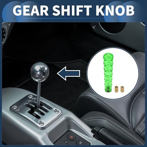 Diamond Pattern Crystal Shift Knob Universal for Automatic and 20cm Green