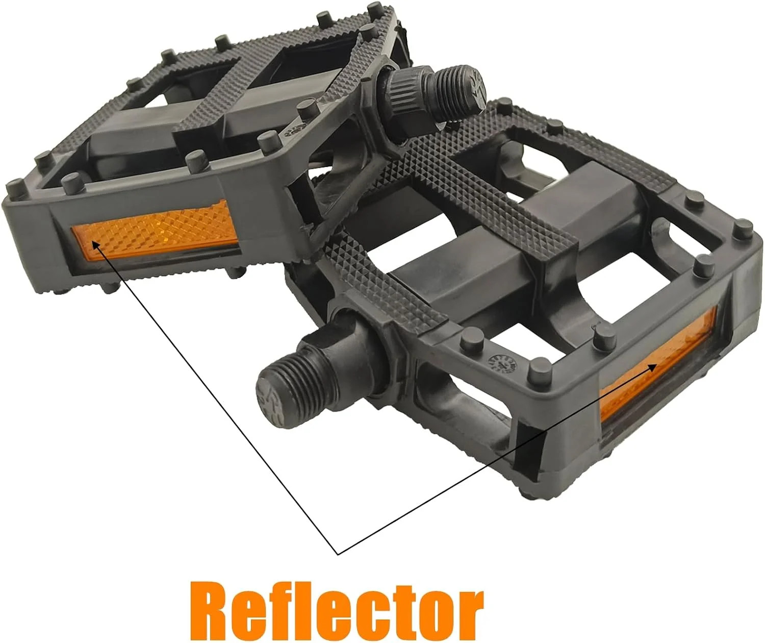 Bike Pedals, 9/16″ Non-Slip Bike Pedals with Reflectors, Bicycle Pedals for Road