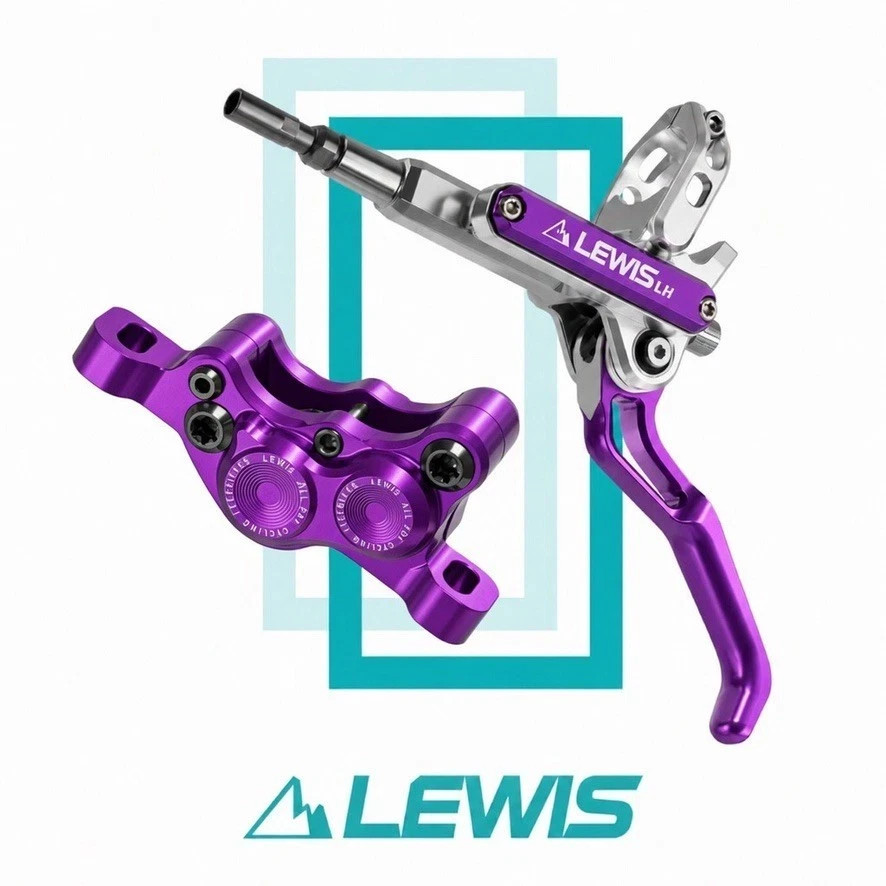 Lewis LH4 Brake Set, Left Front/Right Rear SILVER/PURPLE
