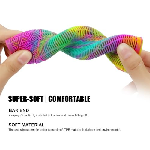 Scooter Grips – Mixed Cool Bike Bicycle Scooter Handlebar Grips | B Rainbow