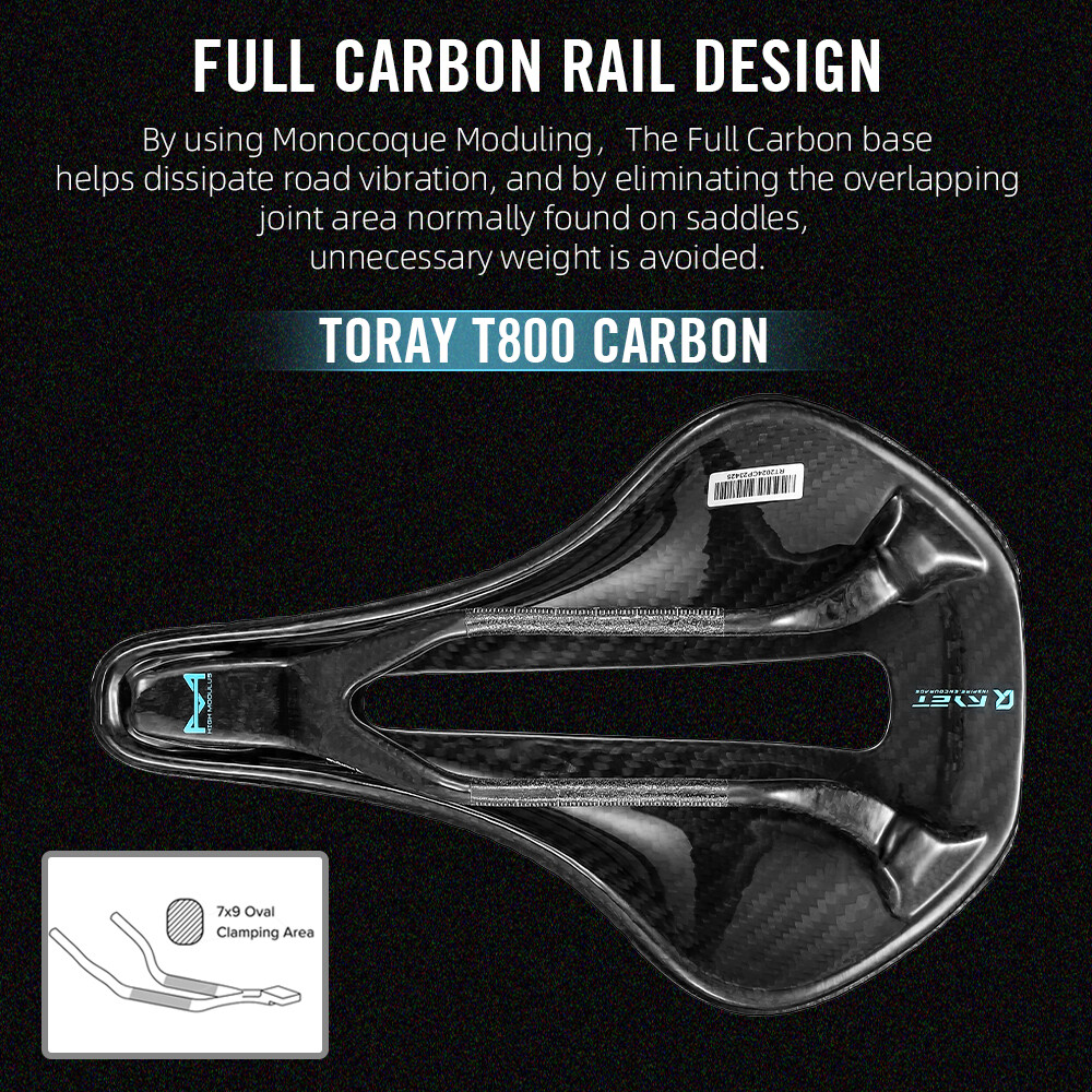 Full Carbon 3D Printed Bicycle Saddle 155/152mm 7x9mm Road MTB Bike EVA Saddle