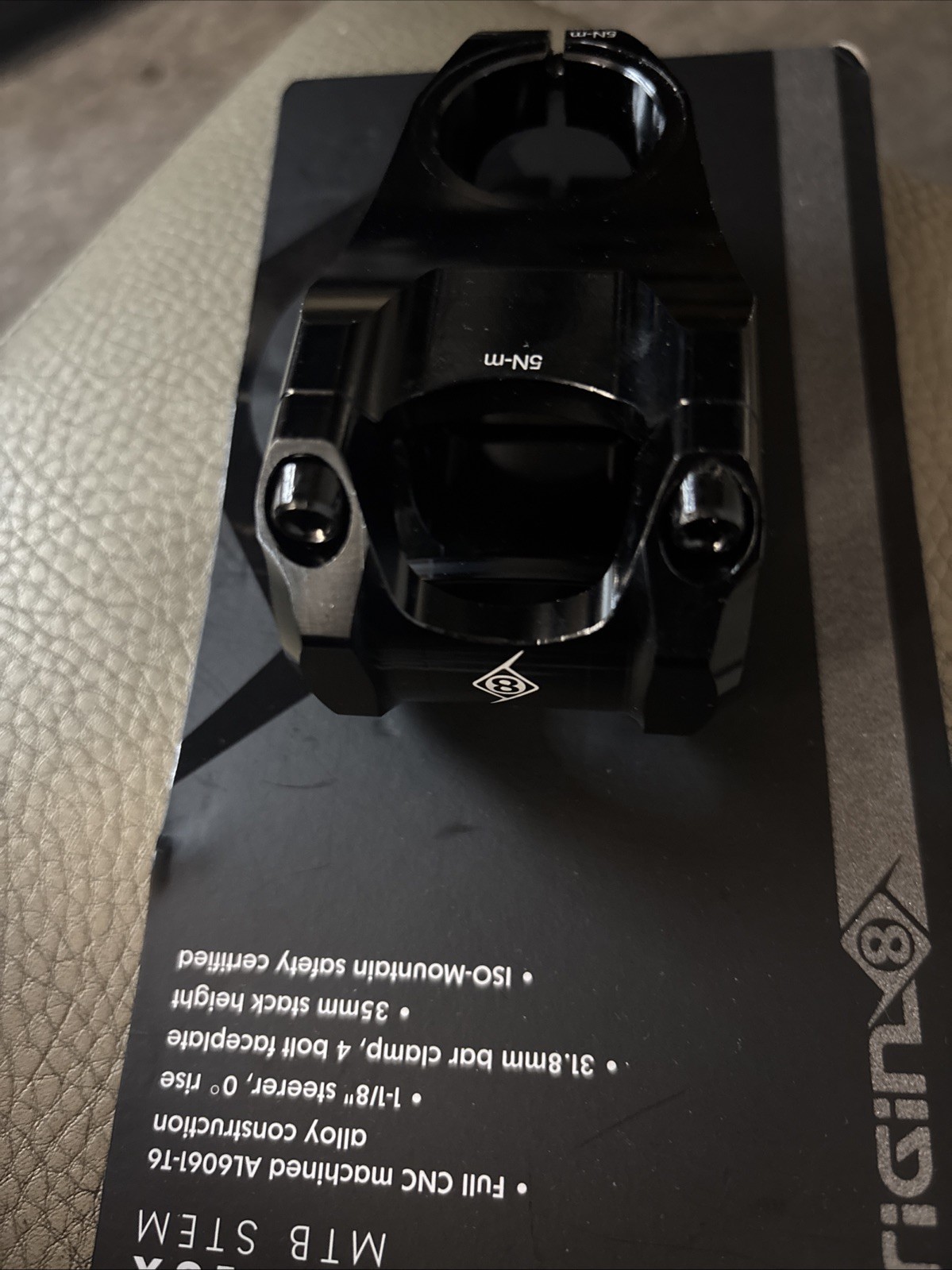 Origin8 Flux MTB Stem 31.8mm 55mm CNC Machined AL6061-T6, 0 Black