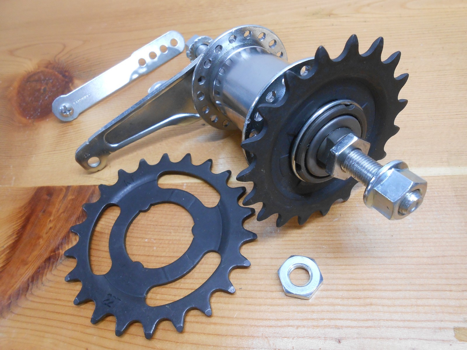 Shimano CB-E110 Coaster Brake Hub Chrome 110mm OLD 165mm Axle 10G Worksman