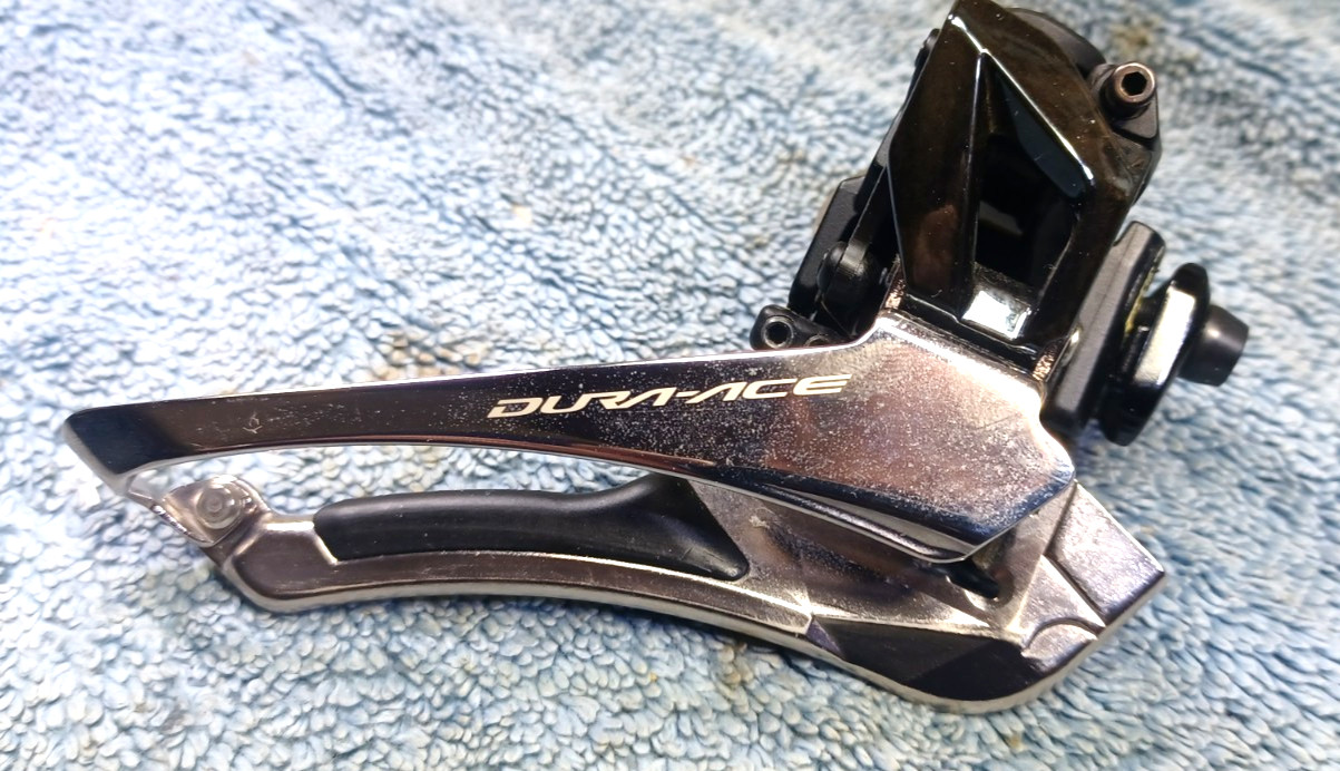 VGC, used, Shimano Dura Ace FD-R9100, Front Derailleur Braze On, 2×11