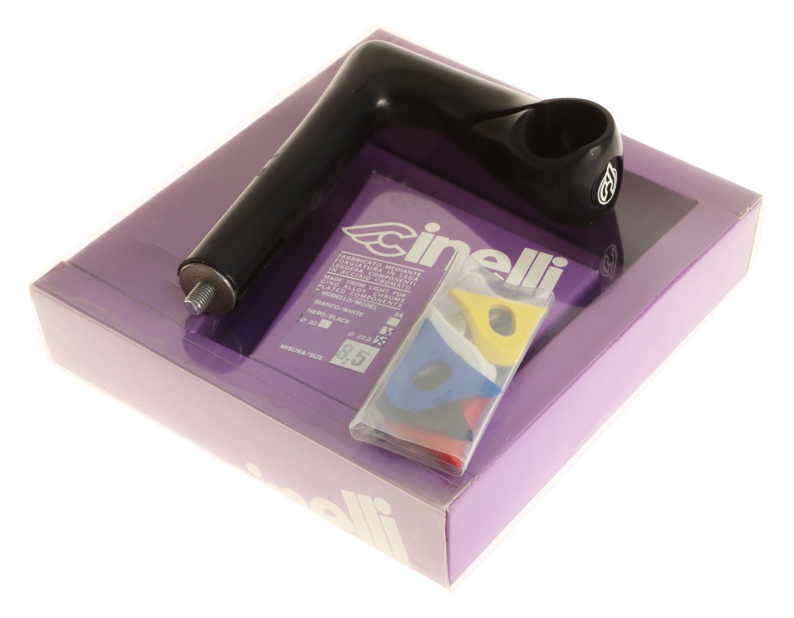 Cinelli 1″ X/A 22.2mm Quill Stem 85mm 26.4mm Clamp Black -17° XA NEW NIB NOS