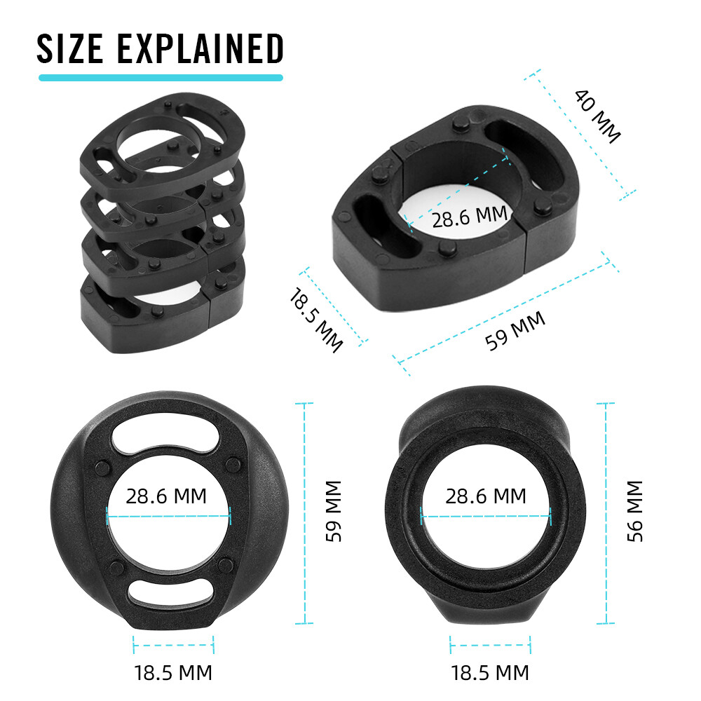 Aero Spacers for Integrated Road Handlebar – Fits 28.6mm (1-1/8″)