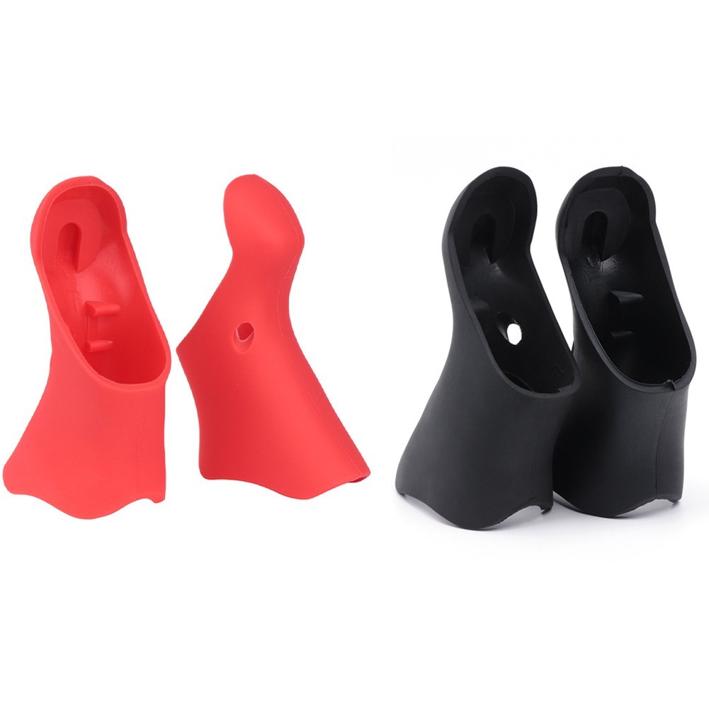 Enhanced Grip and Protection Silicone Bicycle Handlebar Cover Black/Red