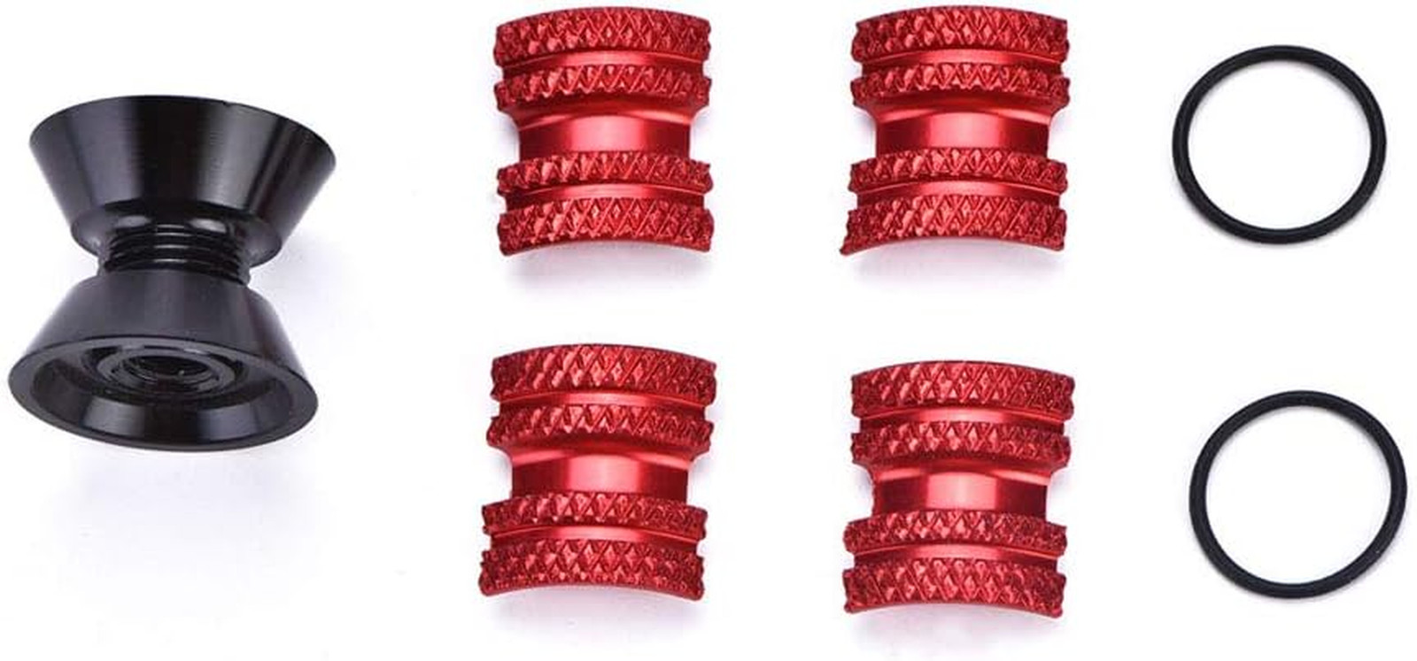 Headset Expander Plug, Headset Carbon Fork Compression Plug for 28.6mm(Red) Comp