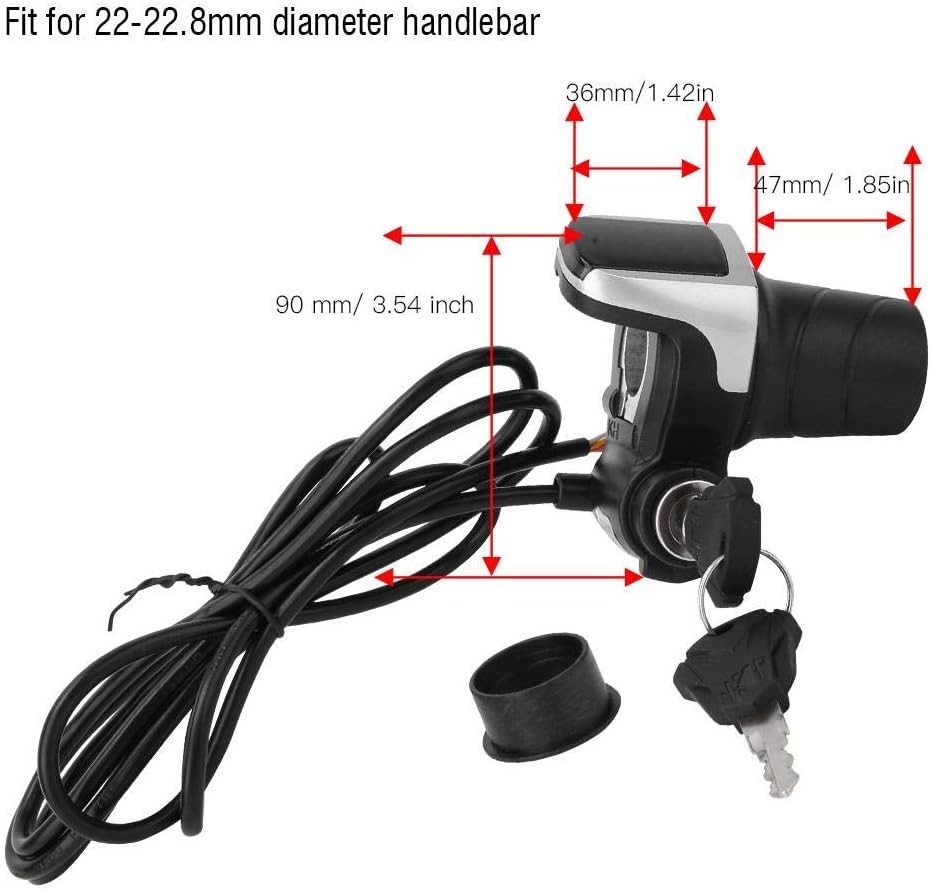 36V Electric Bike Throttle with LCD Display, Twist Grip Handlebar Controller …