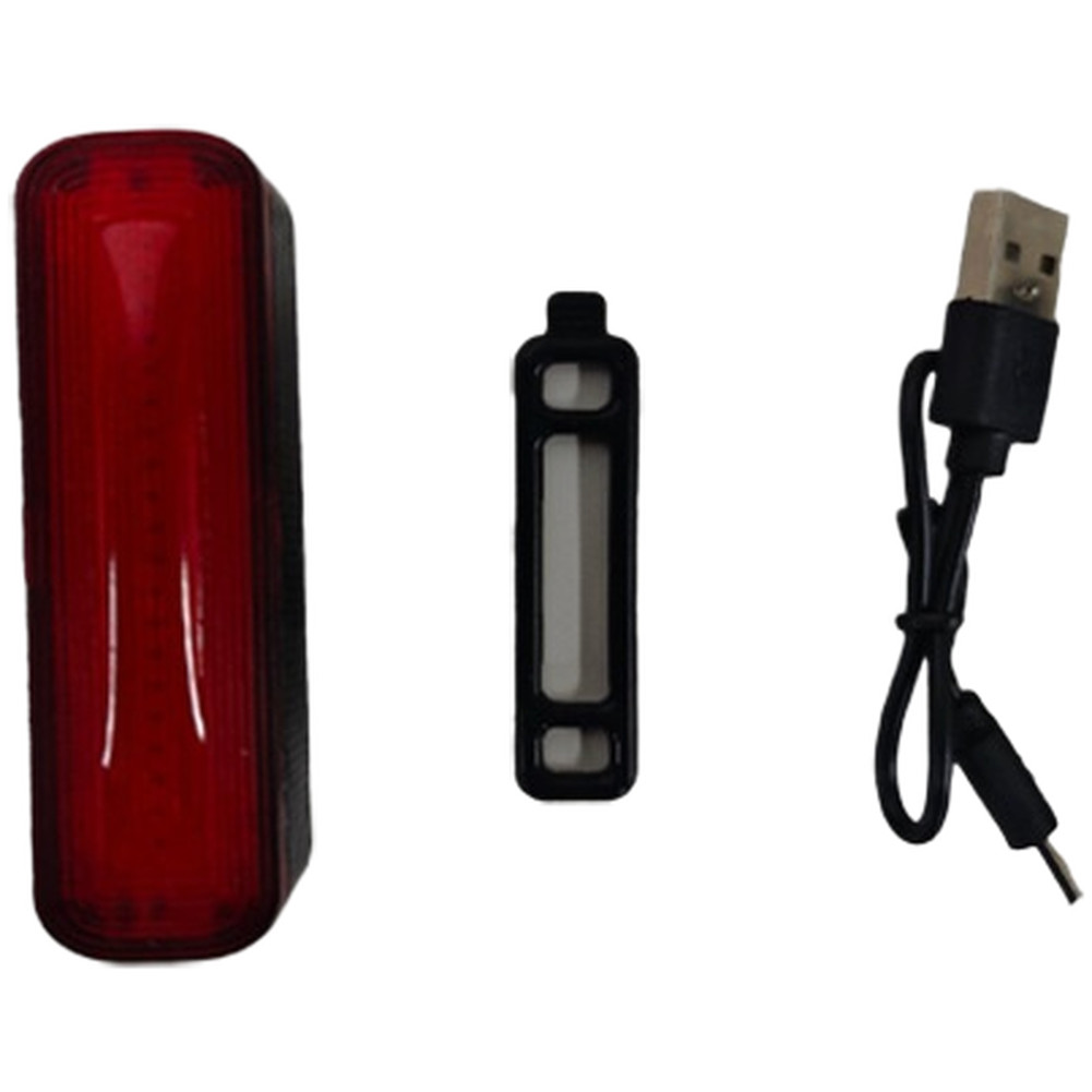 Bike Tail Light USB Rechargeable Taillight with Rubber Strap for Night Cycling