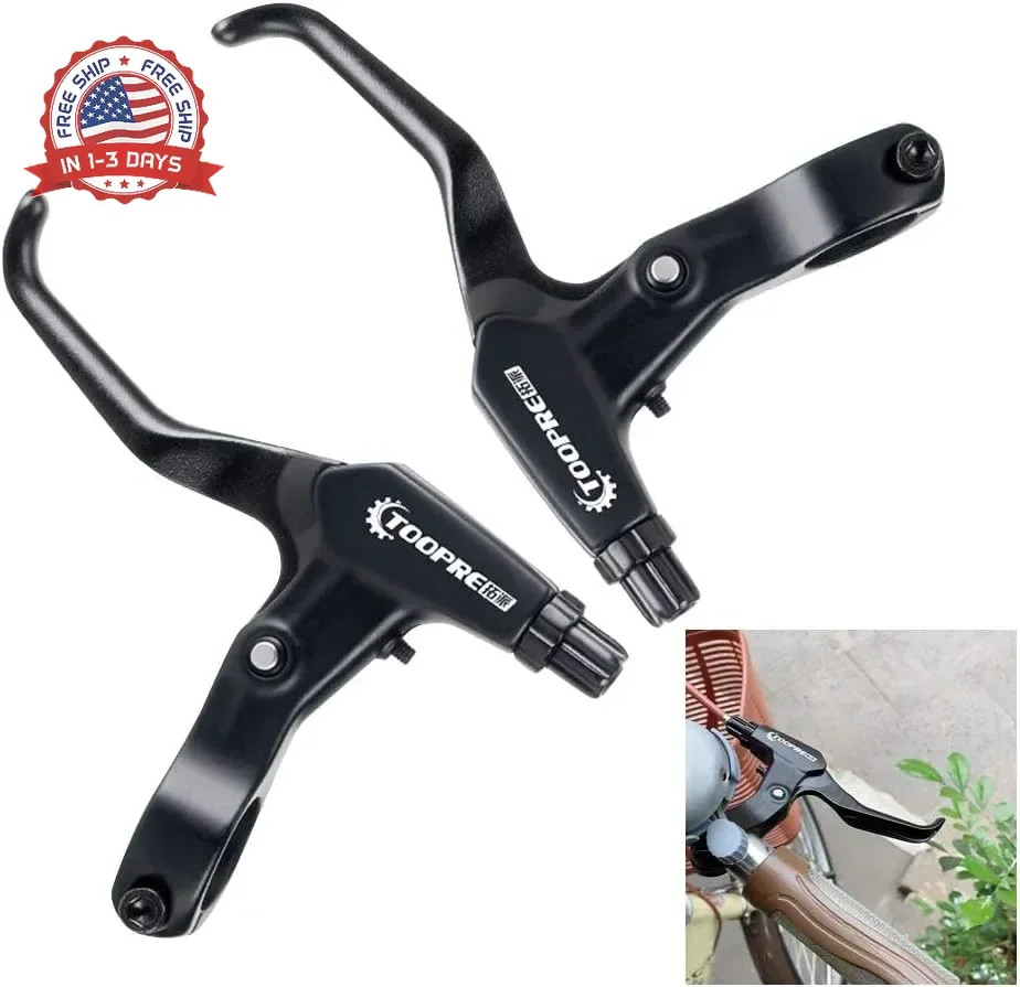 Xiaokeis 1 Pair Bicycle Brake Levers Aluminum Alloy Bicycle Brake Handle Left Ri