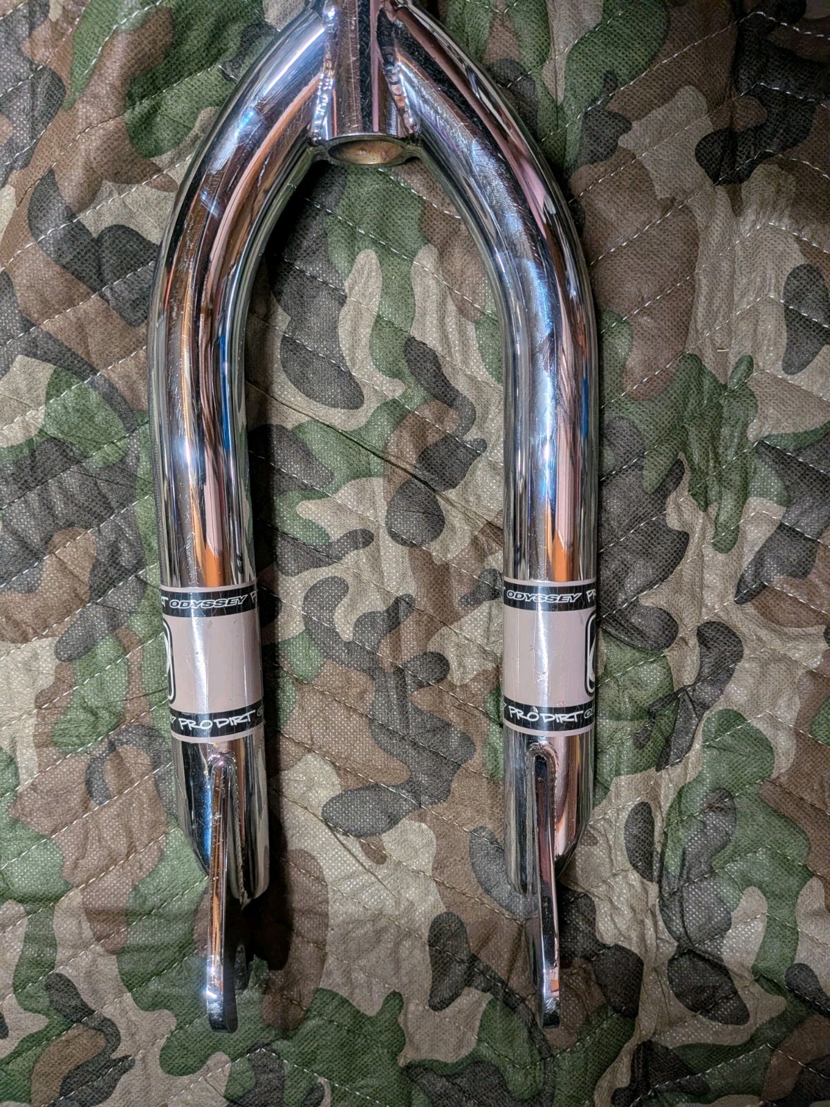 Odyssey Bmx Pro Dirt 14mm Forks Mid School Chrome S&M T1 Primo Used