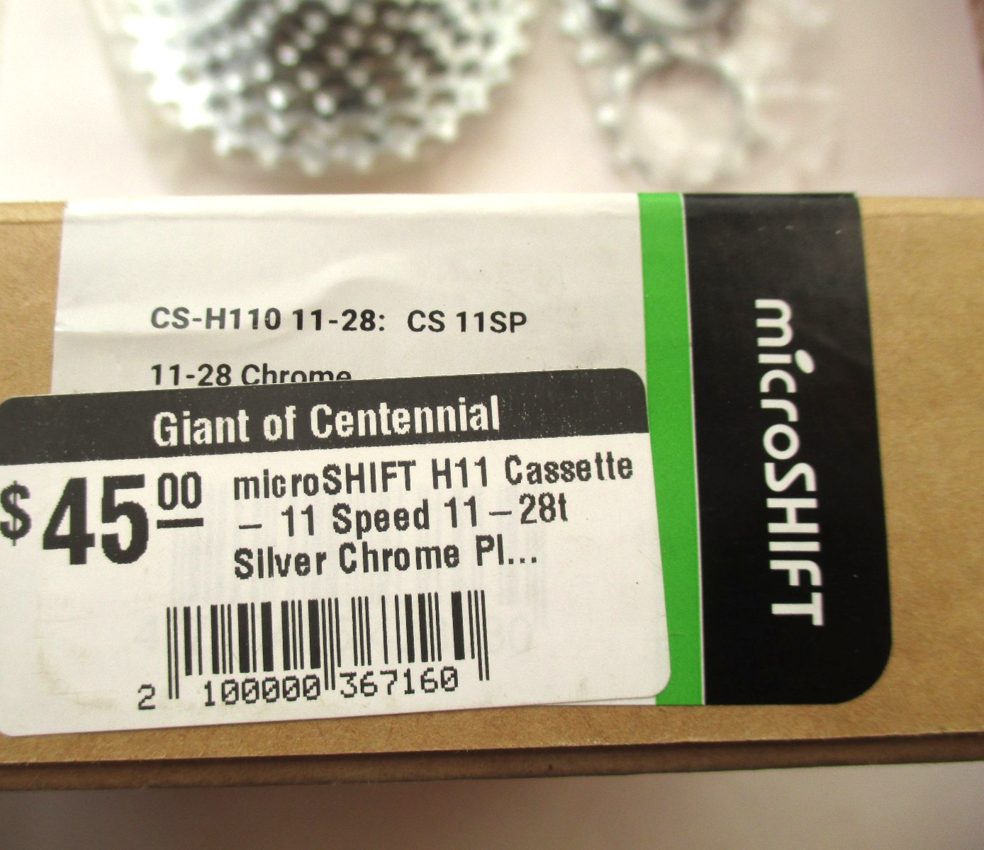 New microSHIFT CS-H110 Cassette – 11 Speed, 11-28T. Chrome Plated