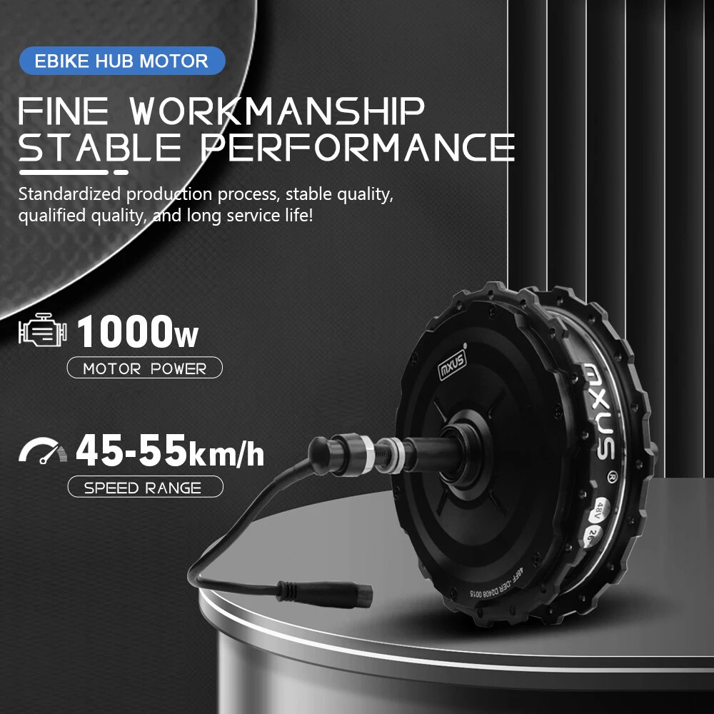 48V 1000W Ebike Motor Kit Rear Brushless Geared Hub Motor Wheel with LCD Display