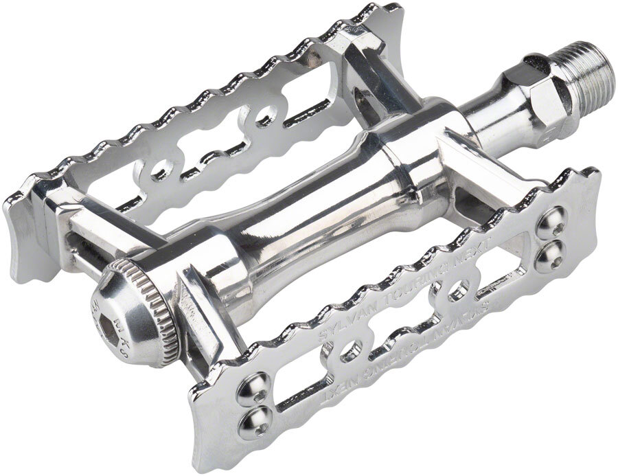 MKS Sylvan Touring Next Cage Platform Pedals 9/16″ Light Aluminum Body Silver