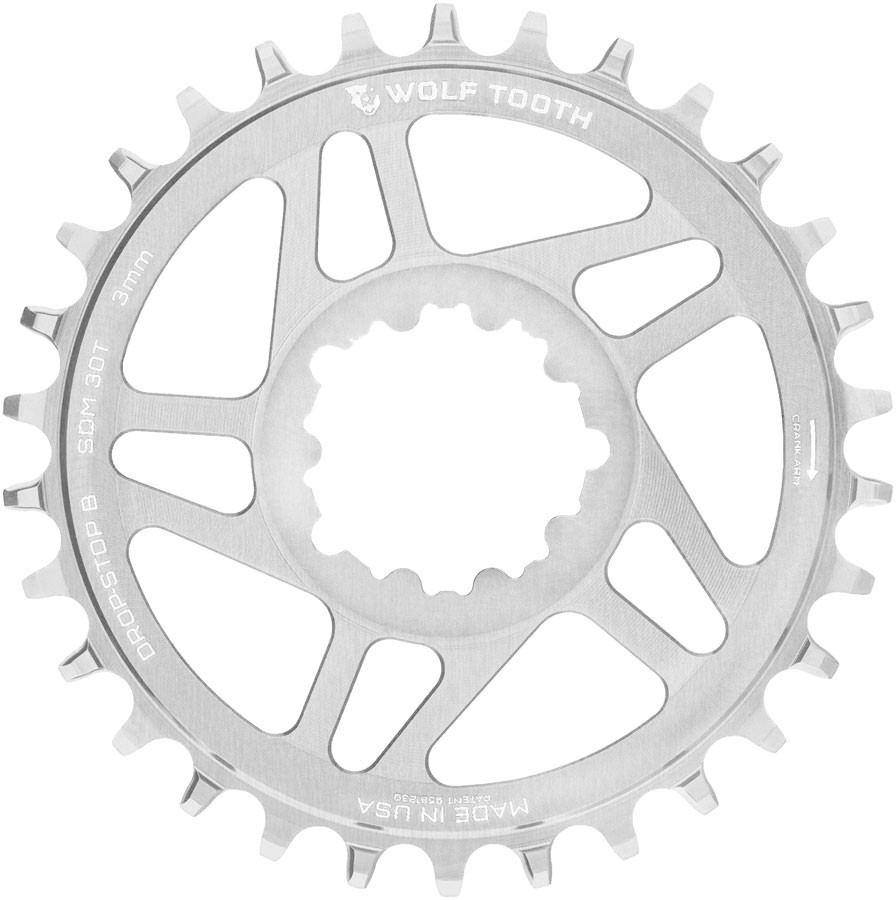 Wolf Tooth Direct Mount Chainring – 30t, Direct Mount, Drop-Stop B, For 3-Bolt
