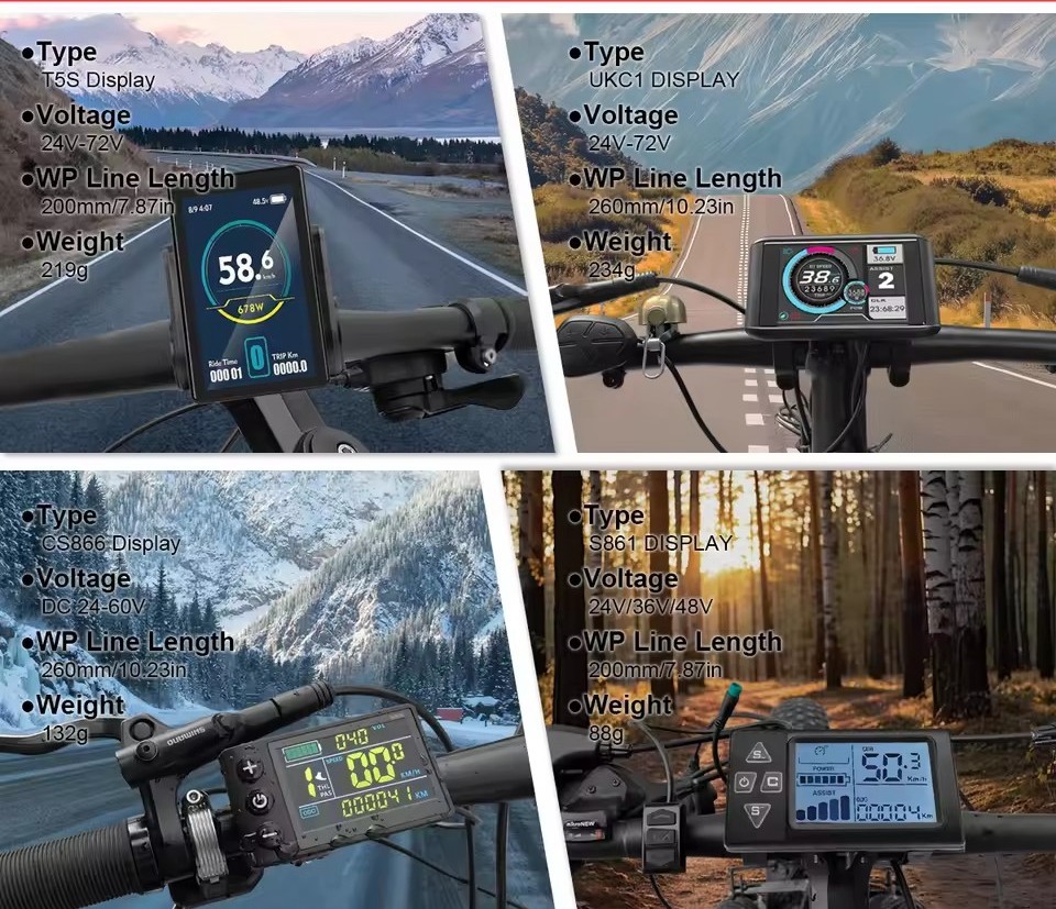 JN Ebike Sin Wave Controller 15A 17A 22A 25A 30A 250W-1000W 36V/48V with Display
