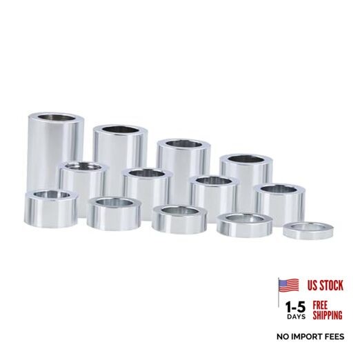 Wheel Axle Spacer Kit 13 Pcs, I.D.3/4″ – O.D.1 I.D. 3/4″ – O.D. 1-1/8″ -Chrome
