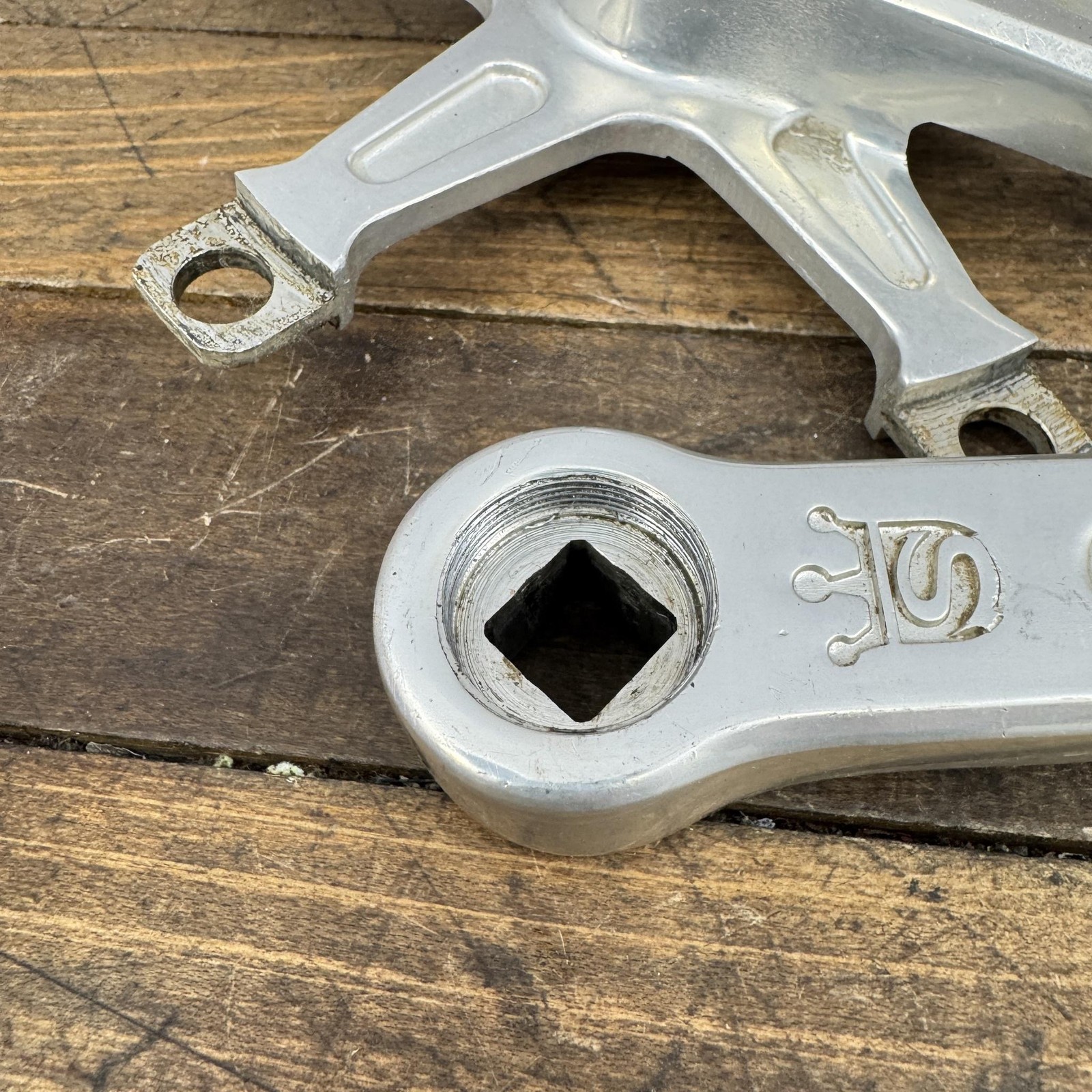 Vintage Sugino Crown Crankset 171mm 144 BCD Old School BMX Arms 5-Arm Alloy