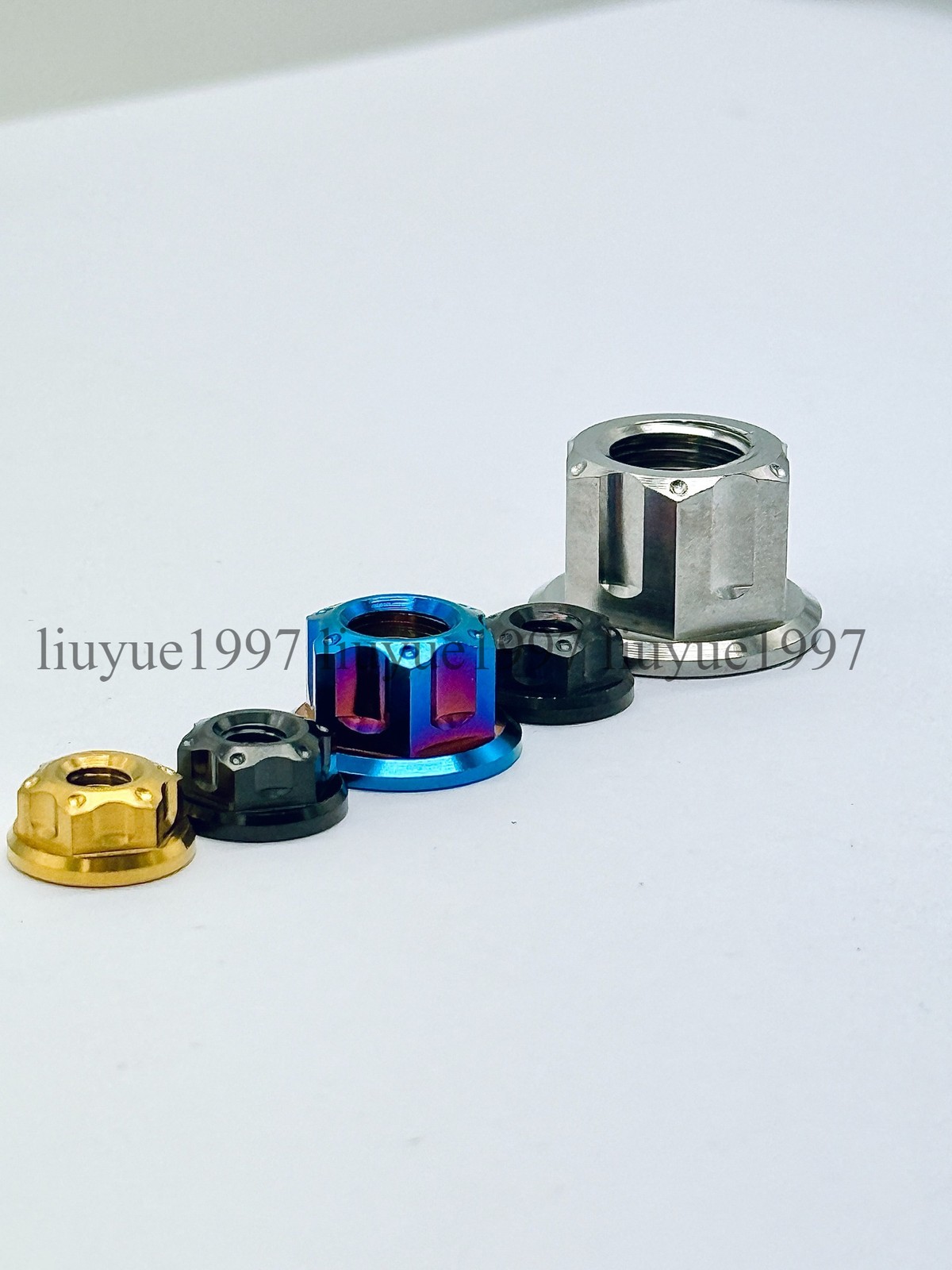Titanium Nut M6 M8 M10 M12 M14 M16 M20 Ti Flange Nuts for Motorcycle Rear Axle
