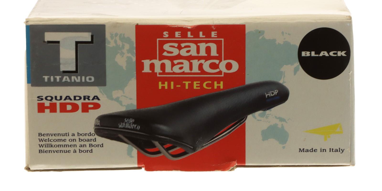 Selle San Marco Squadra HDP Saddle T622 Titanium Rails Black NIB NOS NEW