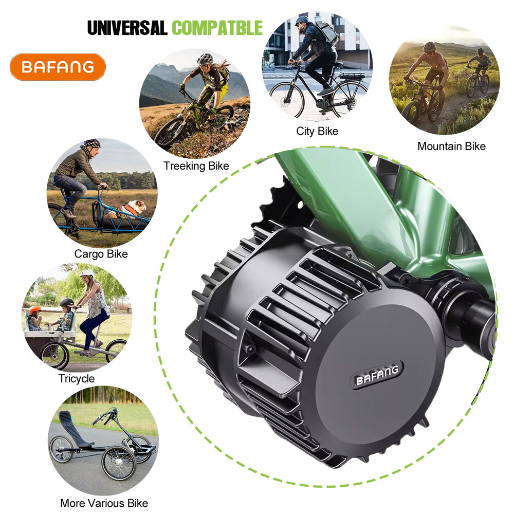 Bafang 48V Mid Drive Motor Kit 500W 750W 1000W EBike Conversion Kits BB68-120mm