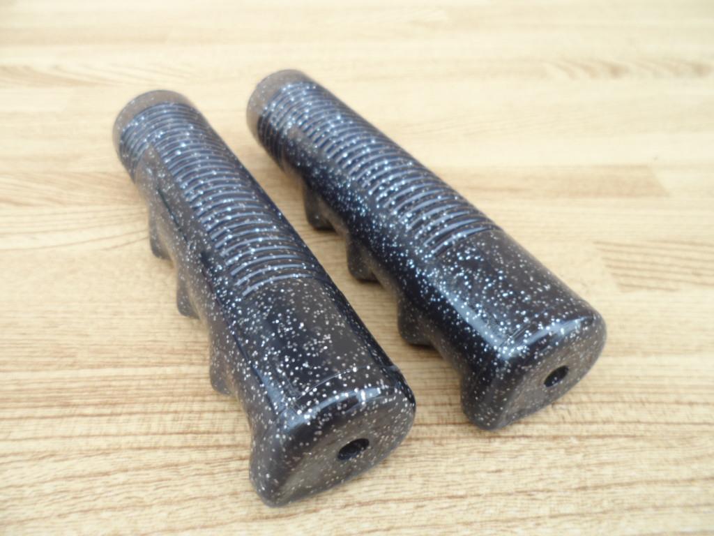 Black Sparkle Krate Vintage Schwinn Stingray Type Bike Grips Lowrider Bicycle